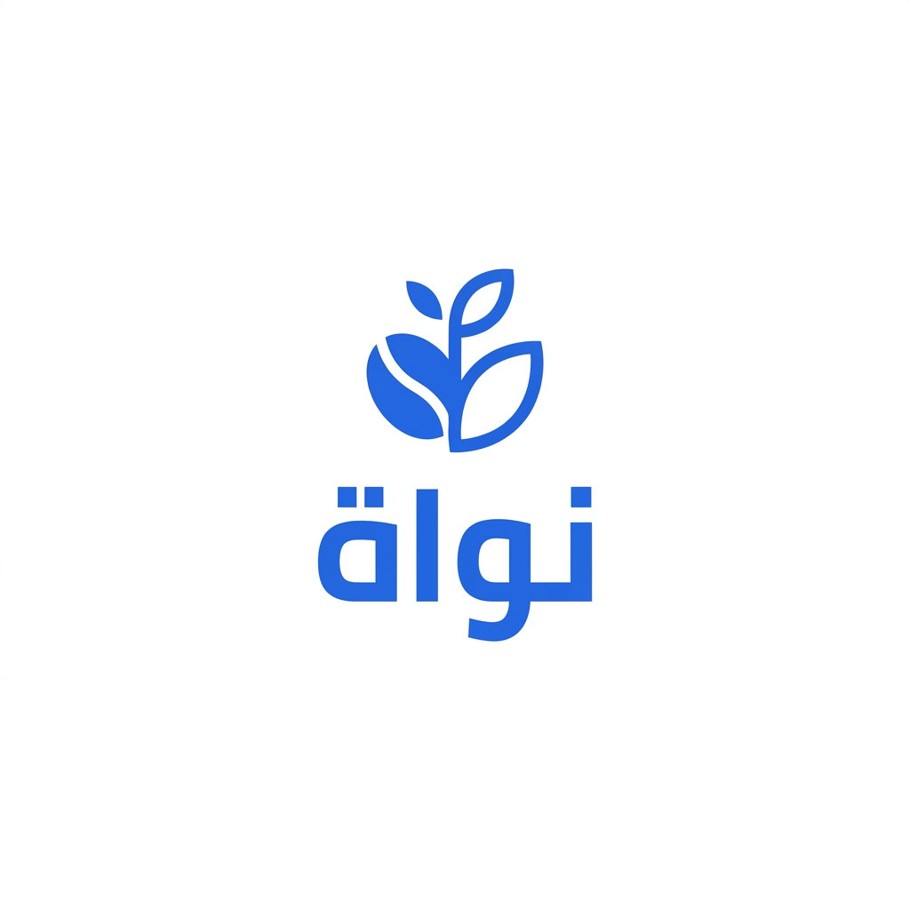 مثال فعلي لشعار مقهى نواة أنشئ بهذه الأداة